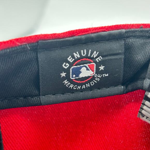 Atlanta Braves‎ 1995 World Series Hat Mens 7 1/8 Red New Era Baseball Cap - Picture 6 of 9